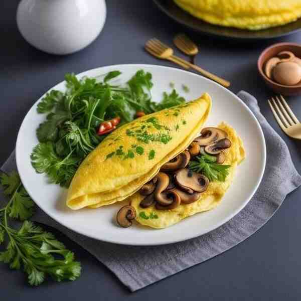 Омлет с шампиньонами